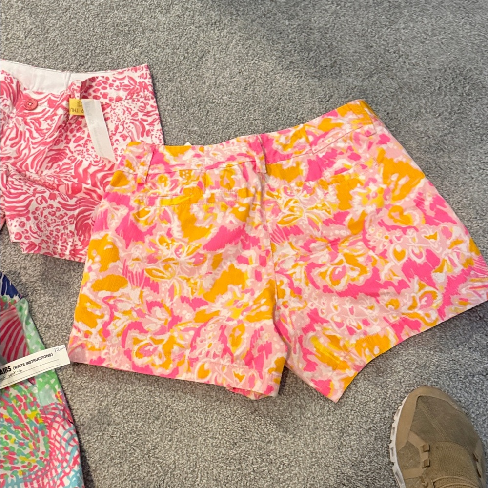 Lilly Pulitzer Pink & Multi-Print Athletic Shorts Trio - Picture 7 of 9